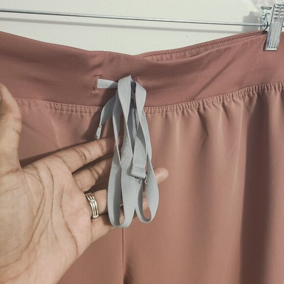 FIGS | Women's Pink Scrubs Pants With Gray Drawstring Ties (Size 3XL Petite) - Picture 3 of 13